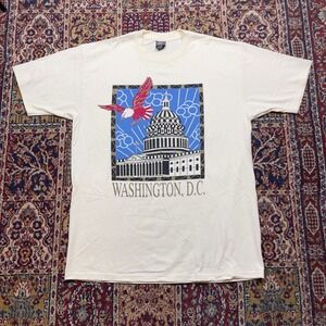 Sherrys Best Washington DC T Shirt Eagle Capitol Graphic Cream Size‎ XL